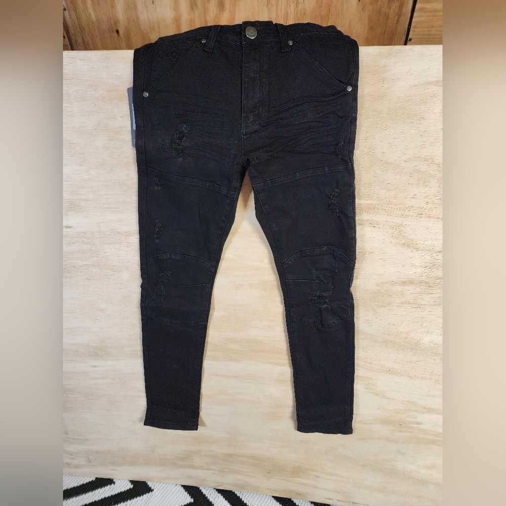 Black Distressed Jeans